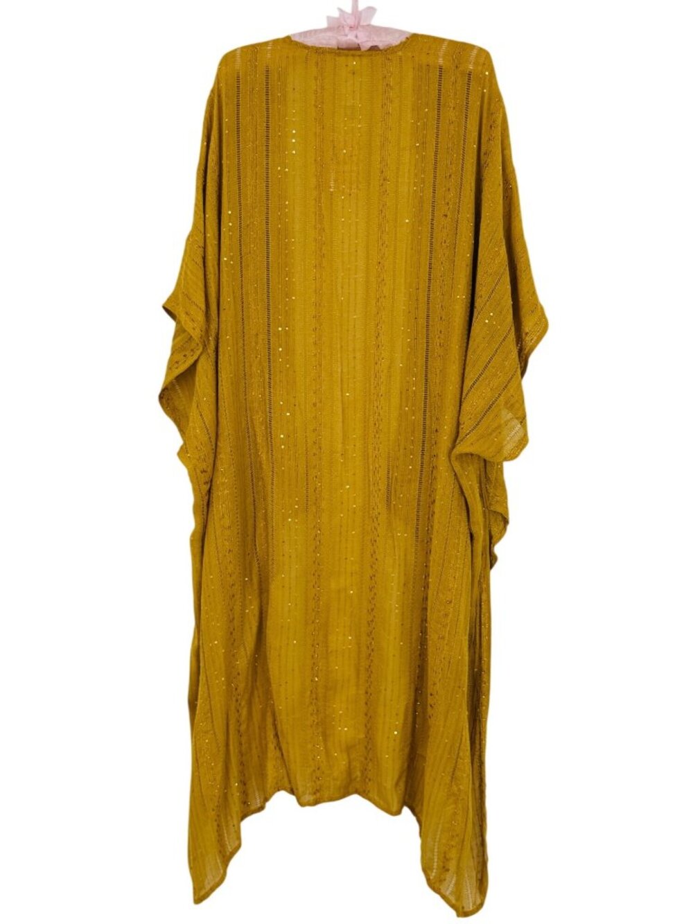 NWT Free People Golden Yellow Sequin Kimono | Boho Whimsigoth Coastal Cowgirl OS - Picture 8 of 16